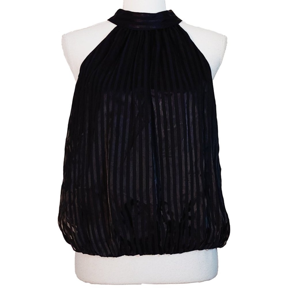 Alice + Olivia Black Halter Top